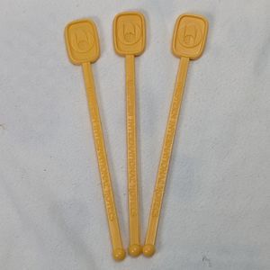 Vintage Western International Hotels United Airlines Swizzle Sticks Lot of 3